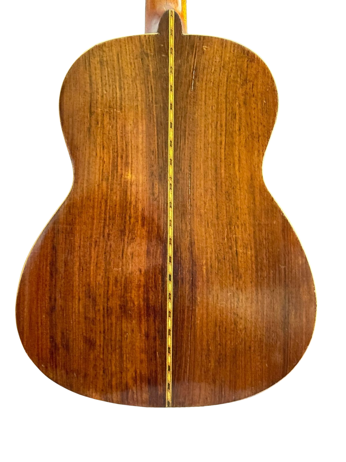 Full guitar back showing bookmatched rosewood