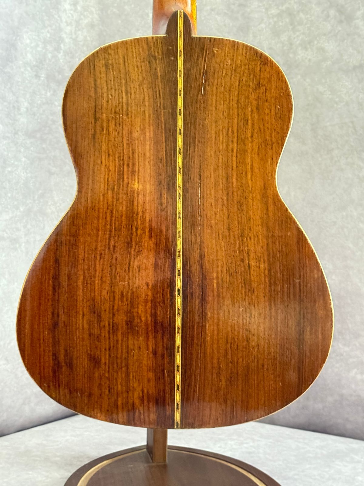 Full guitar back showing bookmatched rosewood